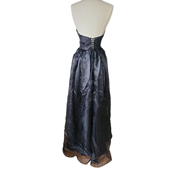 Whimsigoth Dark Fairy Taffeta Wedding Gown Size 14 Sweetheart New With Flaw Hoco - Picture 2 of 7